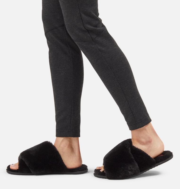 Womens Slippers Black - Sorel Go™ - Mail Run - 148-DZAYQO